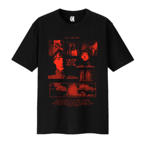 Remera Faith in the Future - rojo y negro