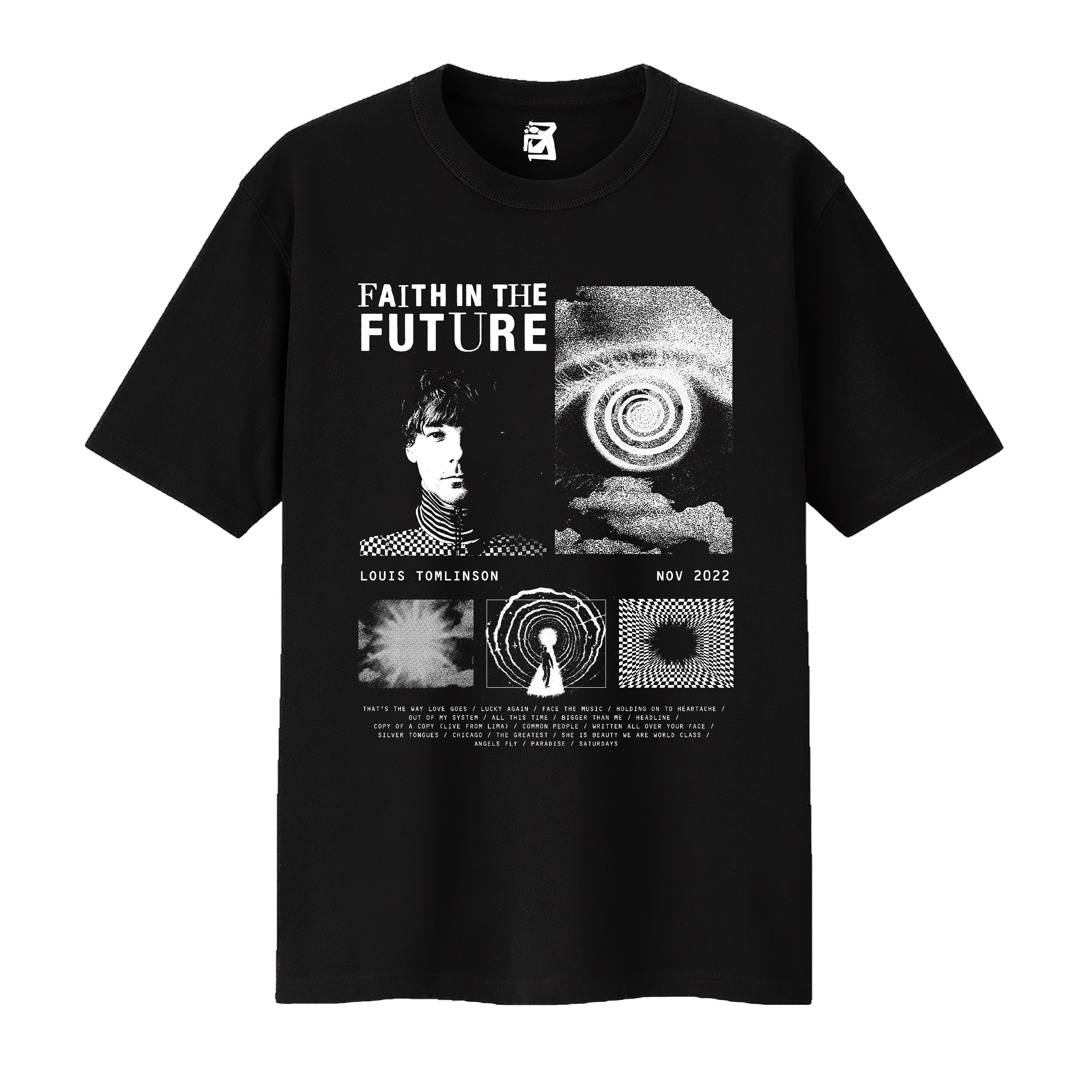 Remera Faith in the Future #2 - negro y blanco