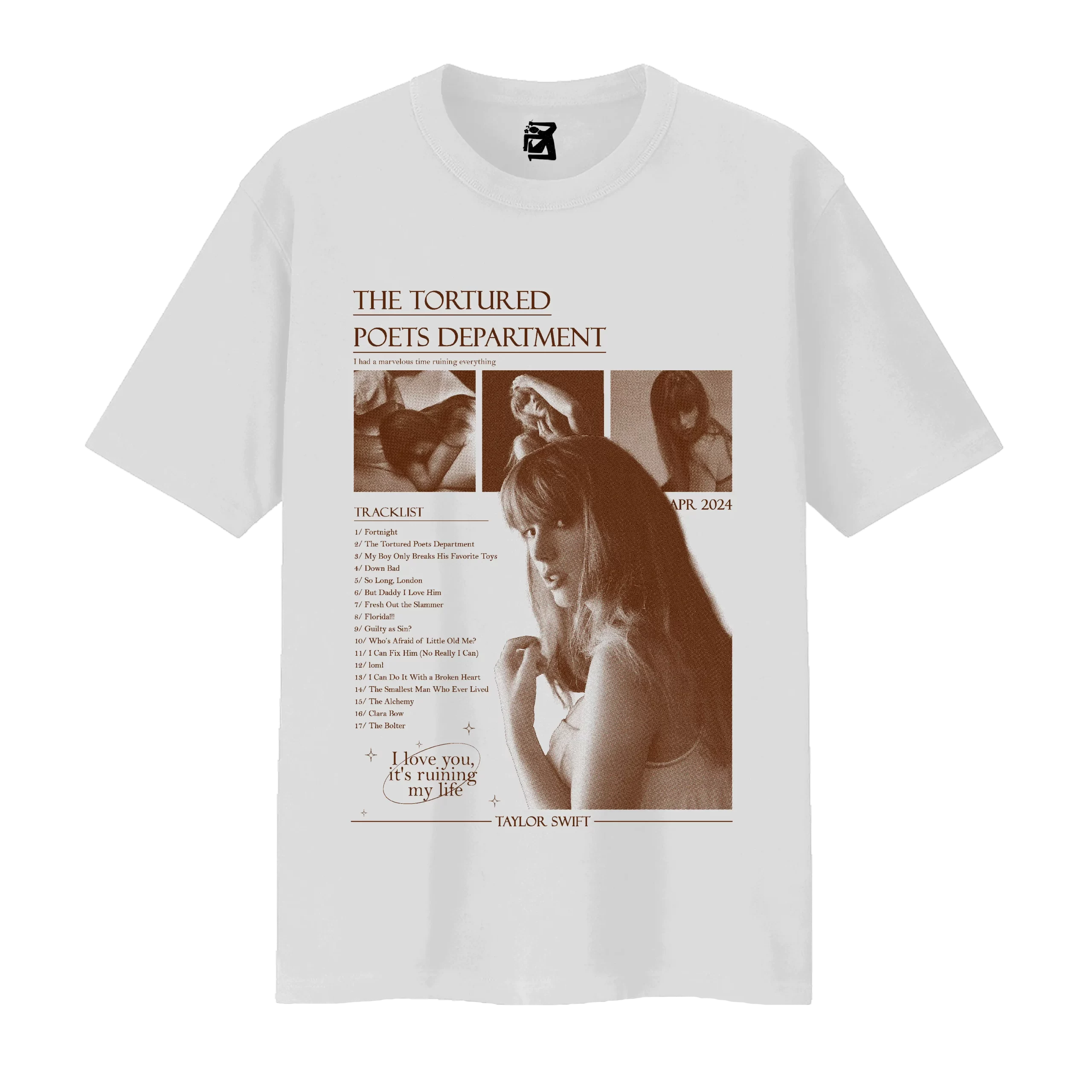 Remera The Tortured Poets Department - blanco